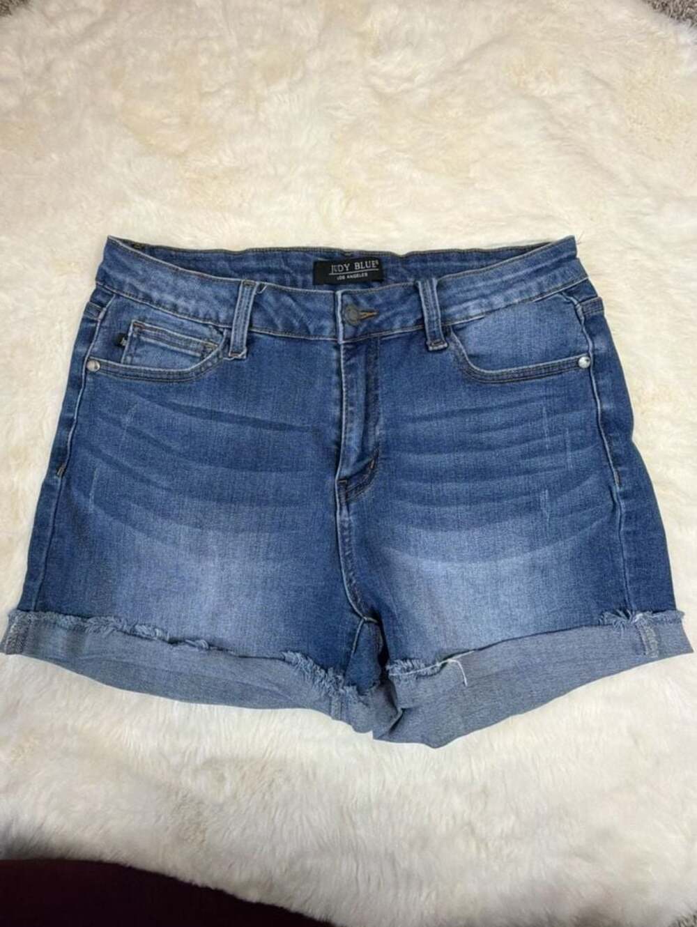 Judy Blue High Rise Cuffed Denim Shorts Style JB1534